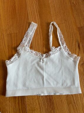 Urban Outfitters White Ribbed Bralette - Out From Under